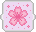 A deep pink sakura flower on a light pink background